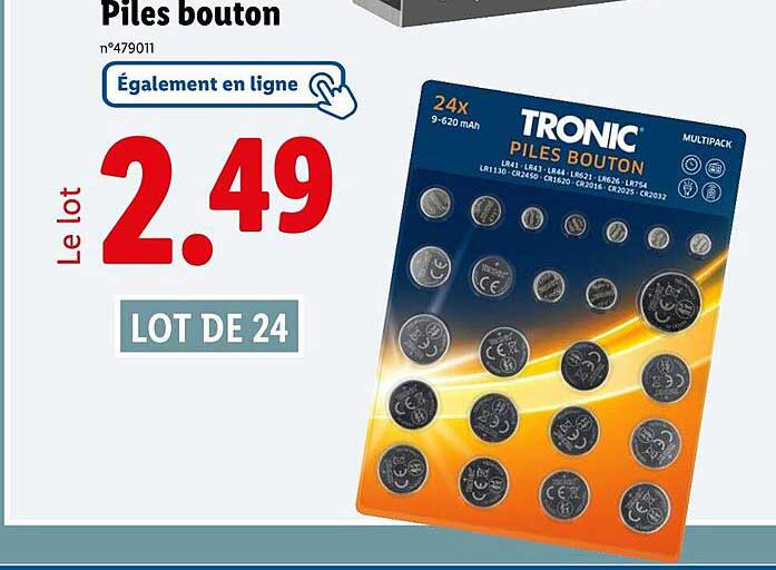 Piles bouton