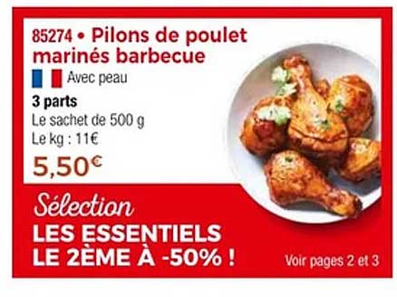 Pilons de poulet marinés barbecue