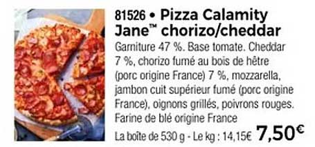 Pizza Calamity Jane™ chorizo/cheddar
