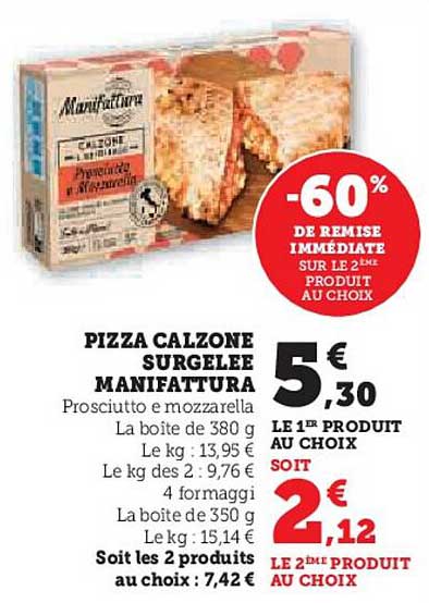 PIZZA CALZONE SURGELEE MANIFATTURA