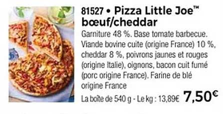 Pizza Little Joe™ bœuf/cheddar