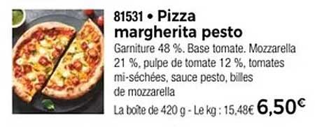 Pizza margherita pesto