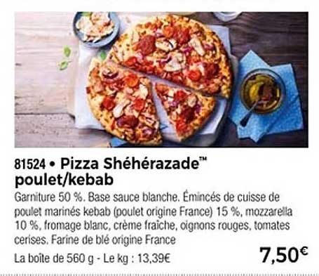 Pizza Shéhérazade™ poulet/kebab