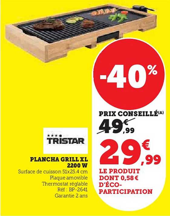 PLANCH GRILL XL 2200 W