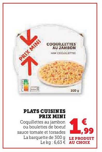 PLATS CUISINES PRIX MINI