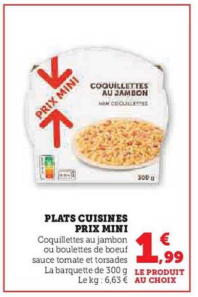 PLATS CUISINES PRIX MINI