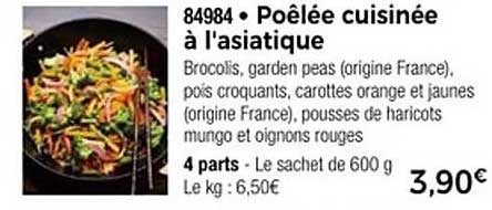 Poêlée cuisinée à l'asiatique