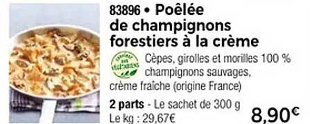 Poêlée de champignons forestiers à la crème
