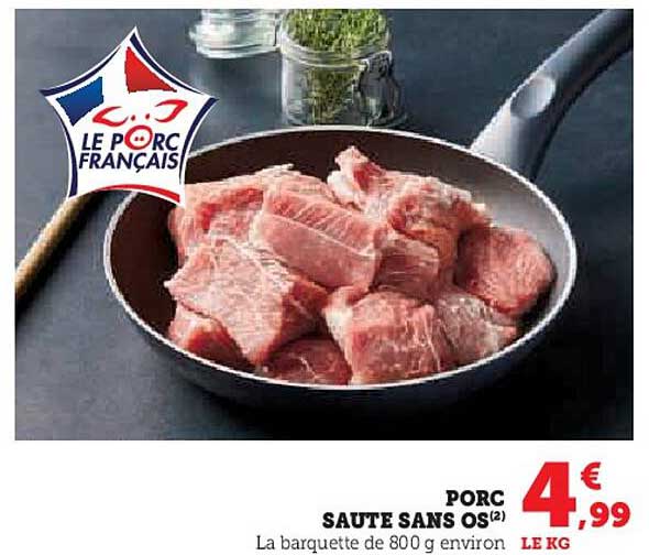 PORC SAUTE SANS OS