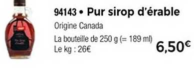 Pur sirop d'érable