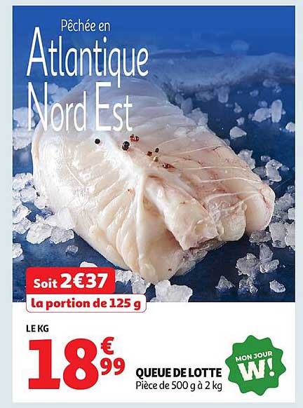 Queue de lotte - Pêchée en Atlantique Nord Est