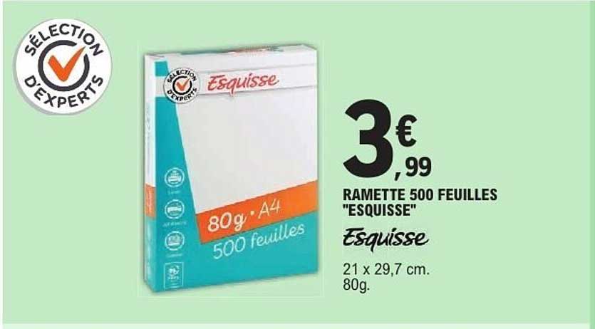Ramette 500 feuilles "Esquisse"