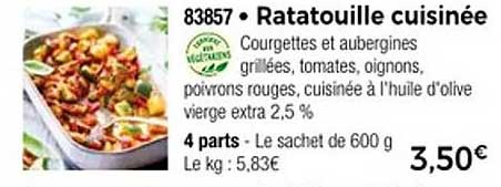 Ratatouille cuisinée