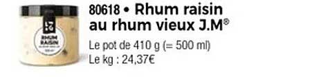 Rhum raisin au rhum vieux J.M®