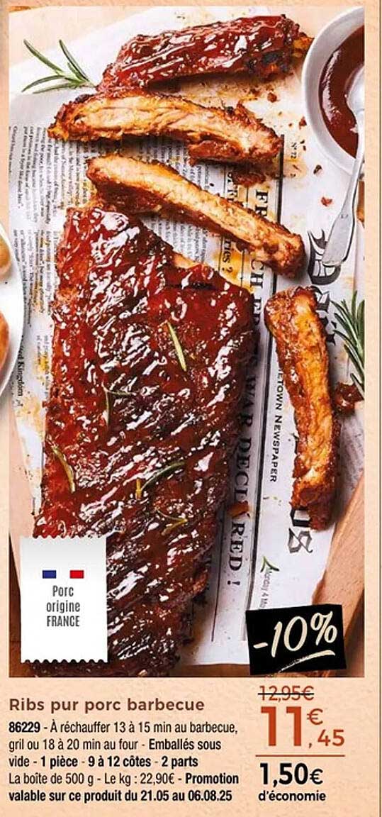 Ribs pur porc barbecue