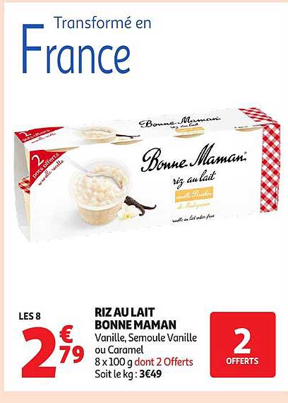 RIZ AU LAIT BONNE MAMAN