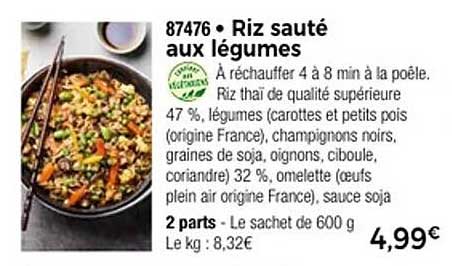 Riz sauté aux légumes