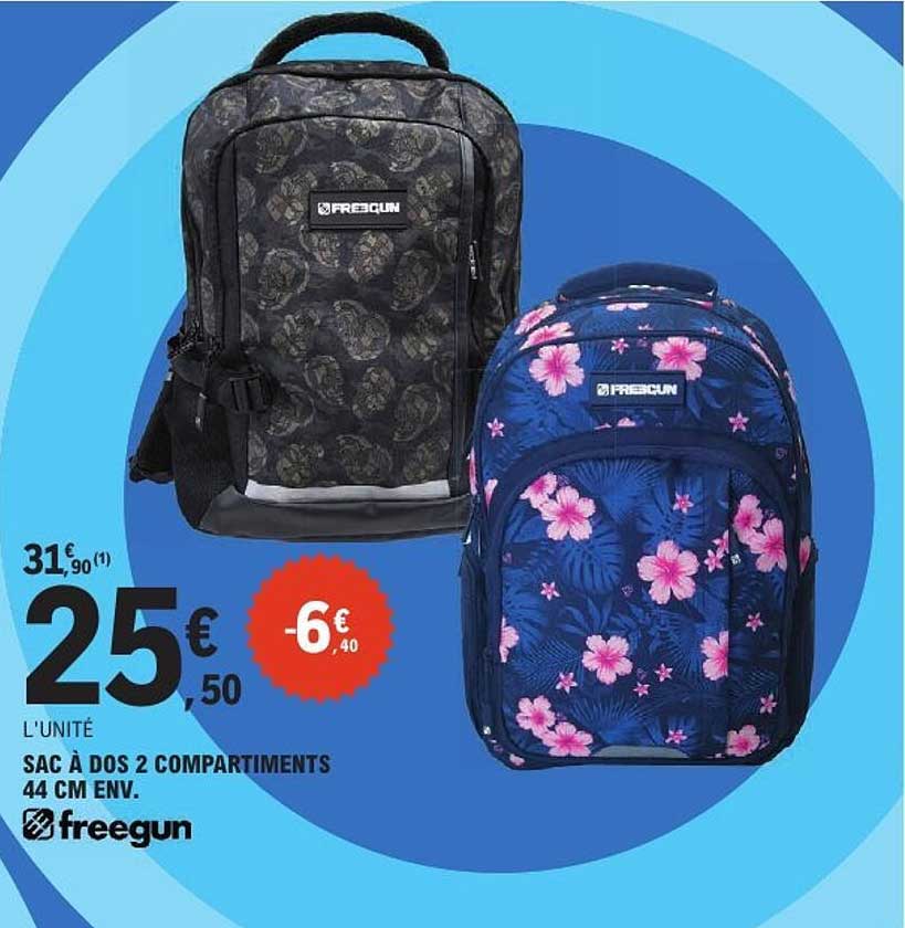 Sac à dos 2 compartiments 44 cm env.
