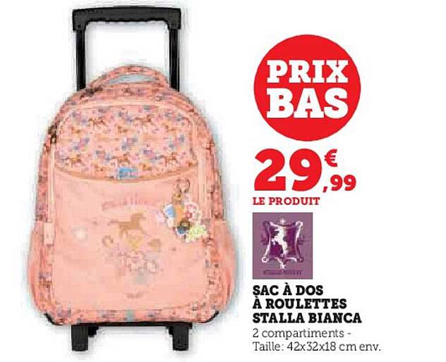 SAC À DOS À ROULETTES STALLA BIANCA