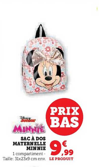 SAC À DOS MATERNELLE MINNIE