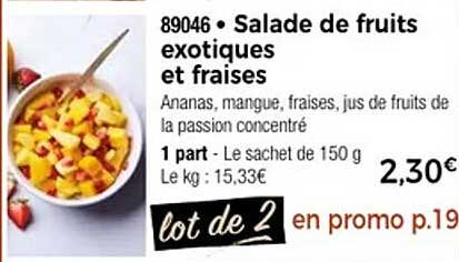 Salade de fruits exotiques et fraises