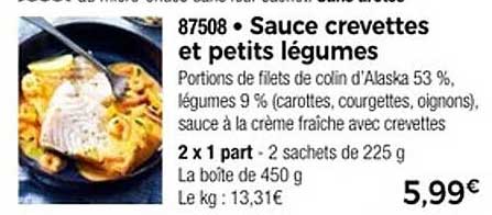 Sauce crevettes et petits légumes