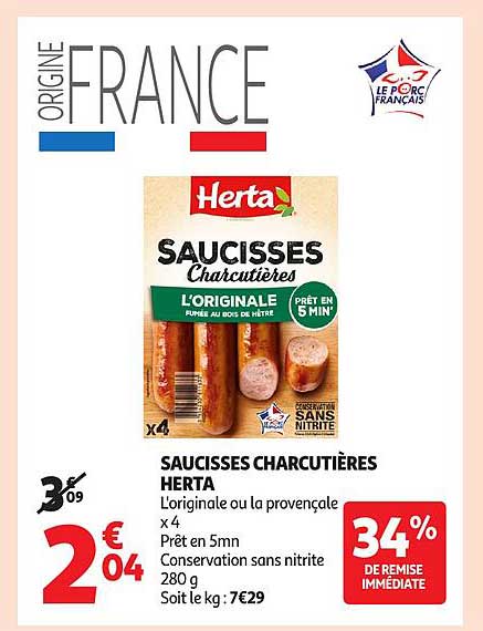 SAUCISSES CHARCUTIÈRES HERTA