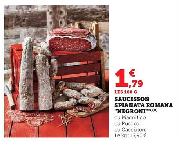 SAUCISSON SPIANATA ROMANA "NEGRONI"
