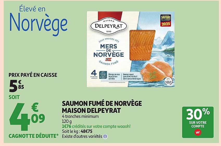 SAUMON FUMÉ DE NORVÈGE MAISON DELPEYRAT