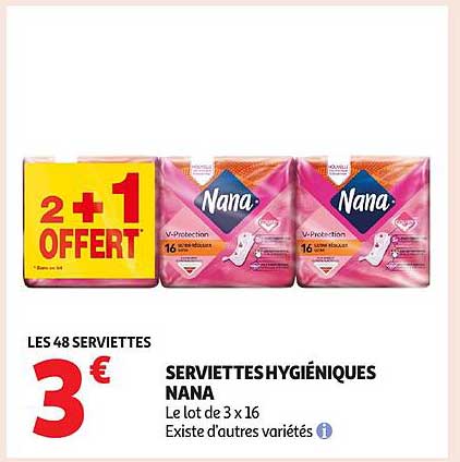 SERVIETTES HYGIÉNIQUES NANA