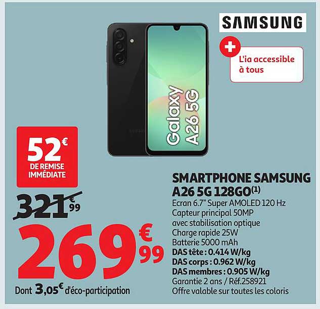 SMARTPHONE SAMSUNG A26 5G 128GO