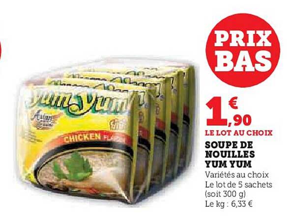 SOUPES DE NOUILLES YUM YUM