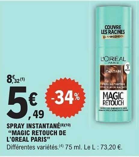 SPRAY INSTANTANÉ "MAGIC RETOUCH DE L'OREAL PARIS"