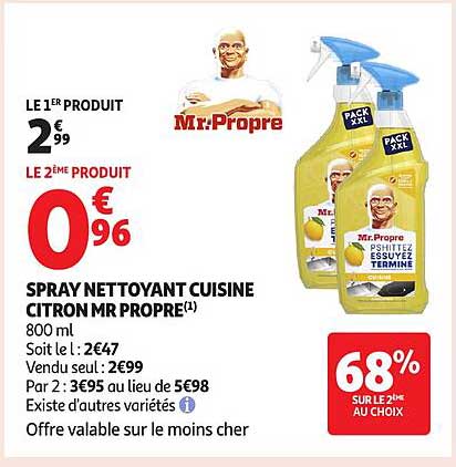 SPRAY NETTOYANT CUISINE CITRON MR PROPRE