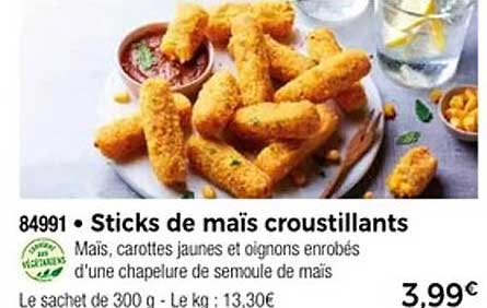 Sticks de maïs croustillants