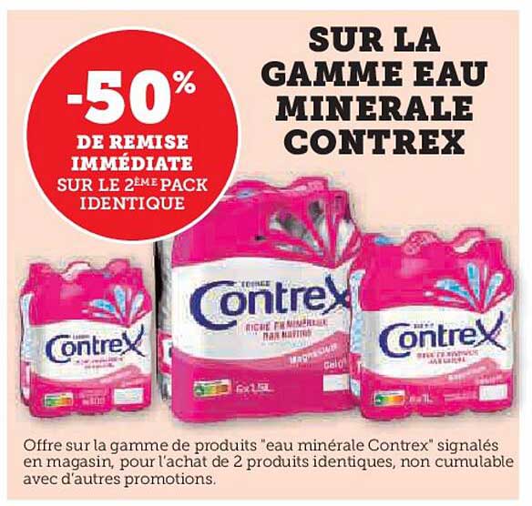 SUR LA GAMME EAU MINERALE CONTREX