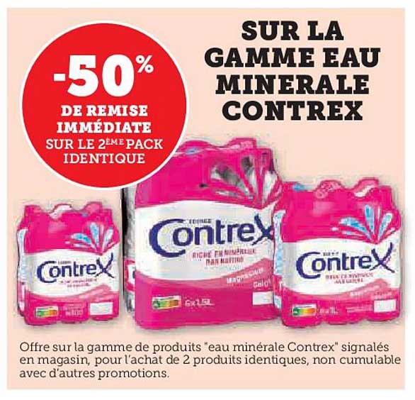 SUR LA GAMME EAU MINERALE CONTREX