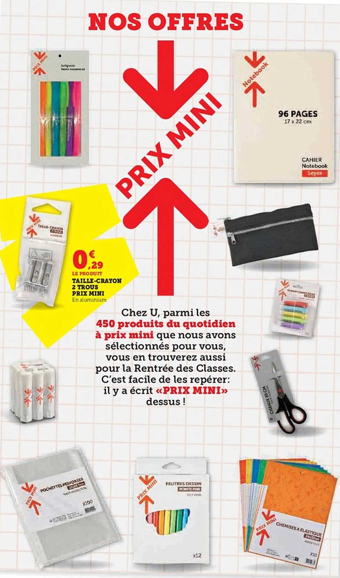 Taille-Crayon 2 Troux Prix Mini
