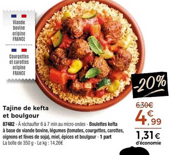 Tajine de kefta et boulgour