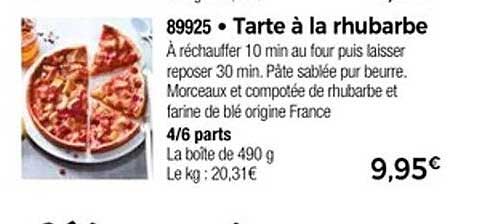 Tarte à la rhubarbe