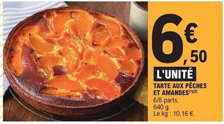 TARTE AUX PÊCHES ET AMANDES
