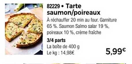Tarte saumon/poireaux