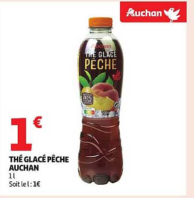 THÉ GLACÉ PÊCHE AUCHAN