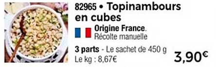 Topinambours en cubes