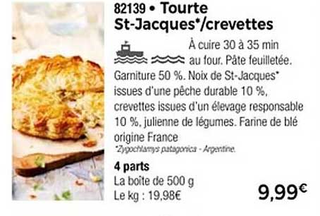 Tourte St-Jacques/crevettes