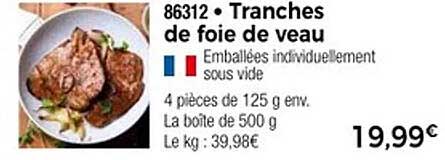 Tranches de foie de veau