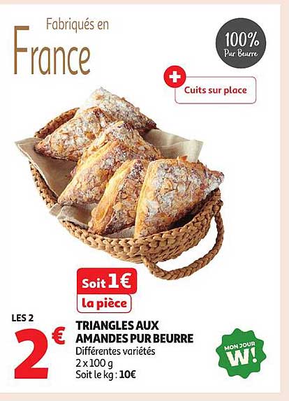 Triangles aux amandes pur beurre