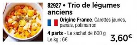 Trio de légumes anciens