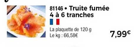Truite fumée 4 à 6 tranches