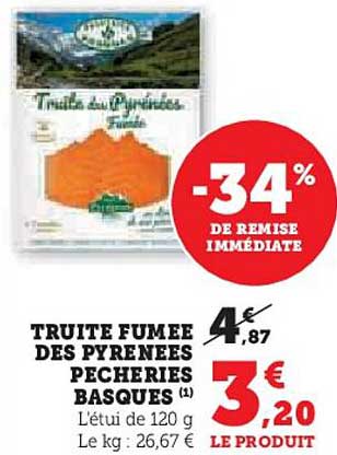 TRUITE FUMEE DES PYRENEES PECHERIES BASQUES